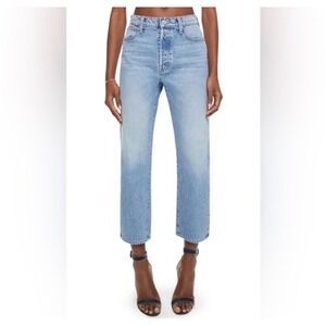 MOTHER Superior 100% Cotton The Ditcher Crop Jeans Light Blue Color Unripped 26